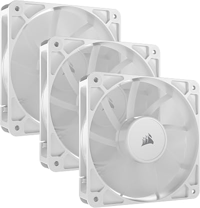Corsair RS120 120mm PWM Fans Daisy-Chain White Triple Pack Low Noise