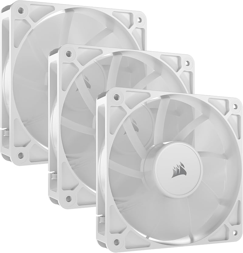 Corsair RS120 120mm PWM Fans Daisy-Chain White Triple Pack Low Noise