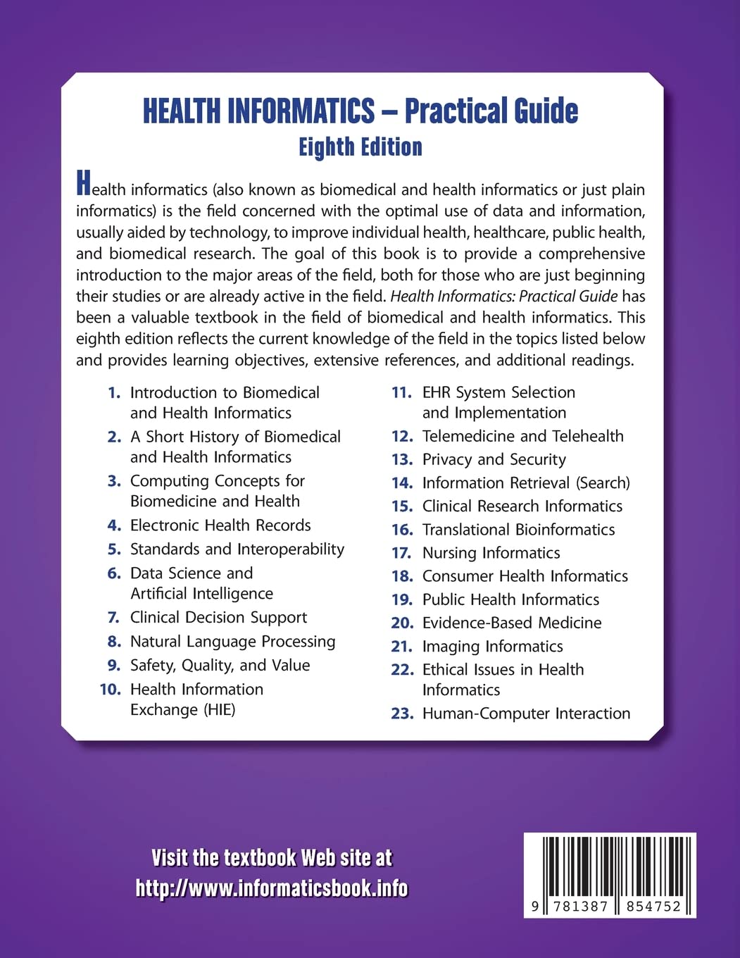 Health Informatics: Practical Guide, 8th Edition Health Informatics: Practical Guide, 8th Edition Health Informatics: Practical Guide, 8th Edition Paperback Kindle