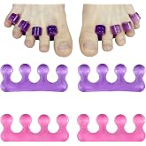 4Pcs Toe Separators, Pedicure Kit, Easy Toenail &amp; Finger Nail Polish Grooming, Toes/Nails Separation