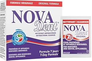 Novadent Dentures Cleaner – For Dental Appliances, Retainers, Trays, Mouth Guards, Teeth Aligners - 3 Months (12 sachets)