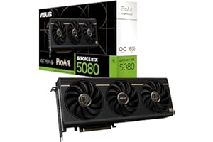 ASUS ProArt GeForce RTX™ 5080 OC Edition Graphics Card (PCIe® 5.0, 16GB GDDR7, USB Type-C®, HDMI®/DP 2.1, 2.5-Slot, Axial-tec