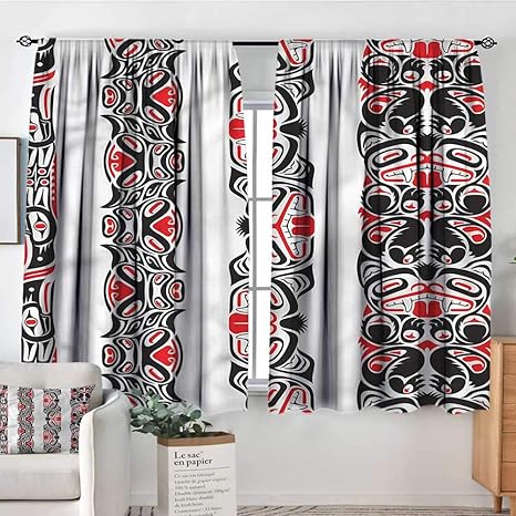 Amazon Com Primitive Curtain Rods Haida Motifs Style 52 X63