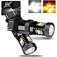GLL 3157 3057 3357 4157 Amber/White Switchback Turn Signal LED Light Bulbs and Parking Lights Daytime Running Lights Applicable ck (Pack of 2)