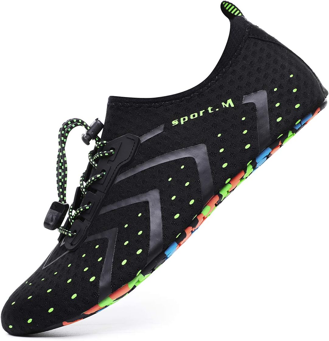 CanLeg Water Swim Shoes Beach Sports Quick Dry Barefoot for Womens Mens(CL196001Black35)
