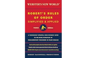 Webster's New World: Robert's Rules of Order: Simplified & Applied