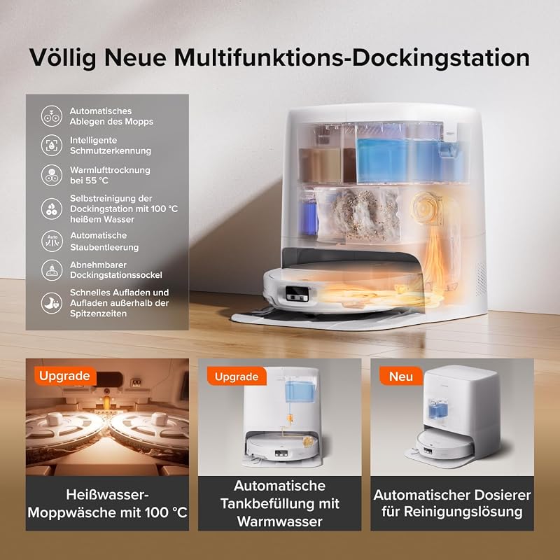 Saros 20 Neo Saugroboter mit Wischfunktion, 36.000 Pa Saugkraft