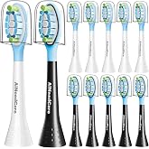 12 Pack Toothbrush Replacement Heads for Philips Sonicare, Electric Brush Heads Compatible with Phillips Sonic Snap-on Care Head