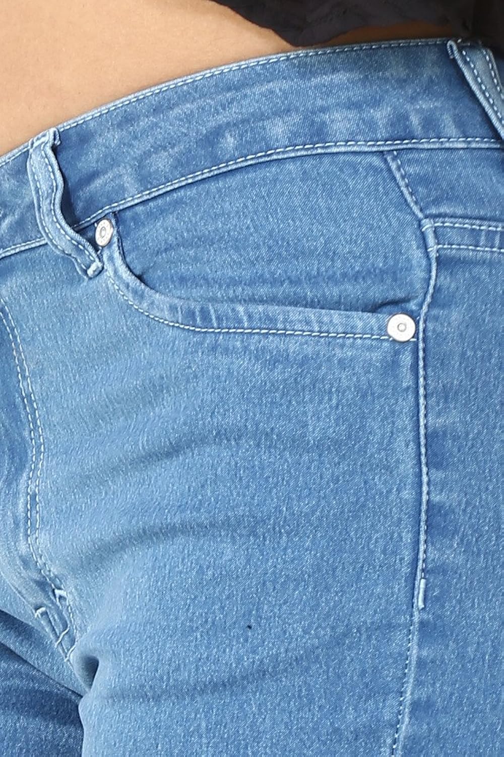 fck-3's stretchable silky denim shorts for women