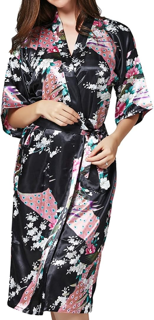 Unique Shop Women Kimono Robes Pajamas Silk Gowns Women Bridesmaid