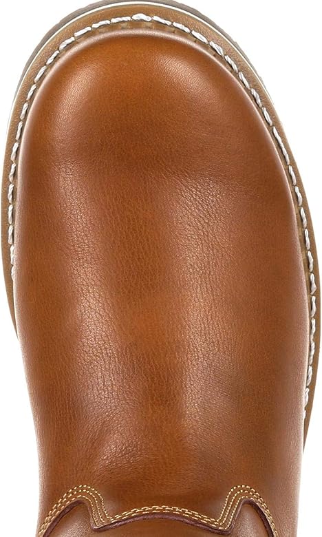 wedge pull on work boots