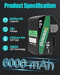 Xeanerol 18V 6.0Ah Lithium Ion Replacement for