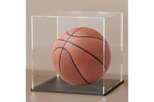 SVENJBB Acrylic Display Case, 11x11x11 Inch Cube Acrylic Boxes for Display, Clear Display Cases with Matte Black Base and Lid for Collectibles and Figures
