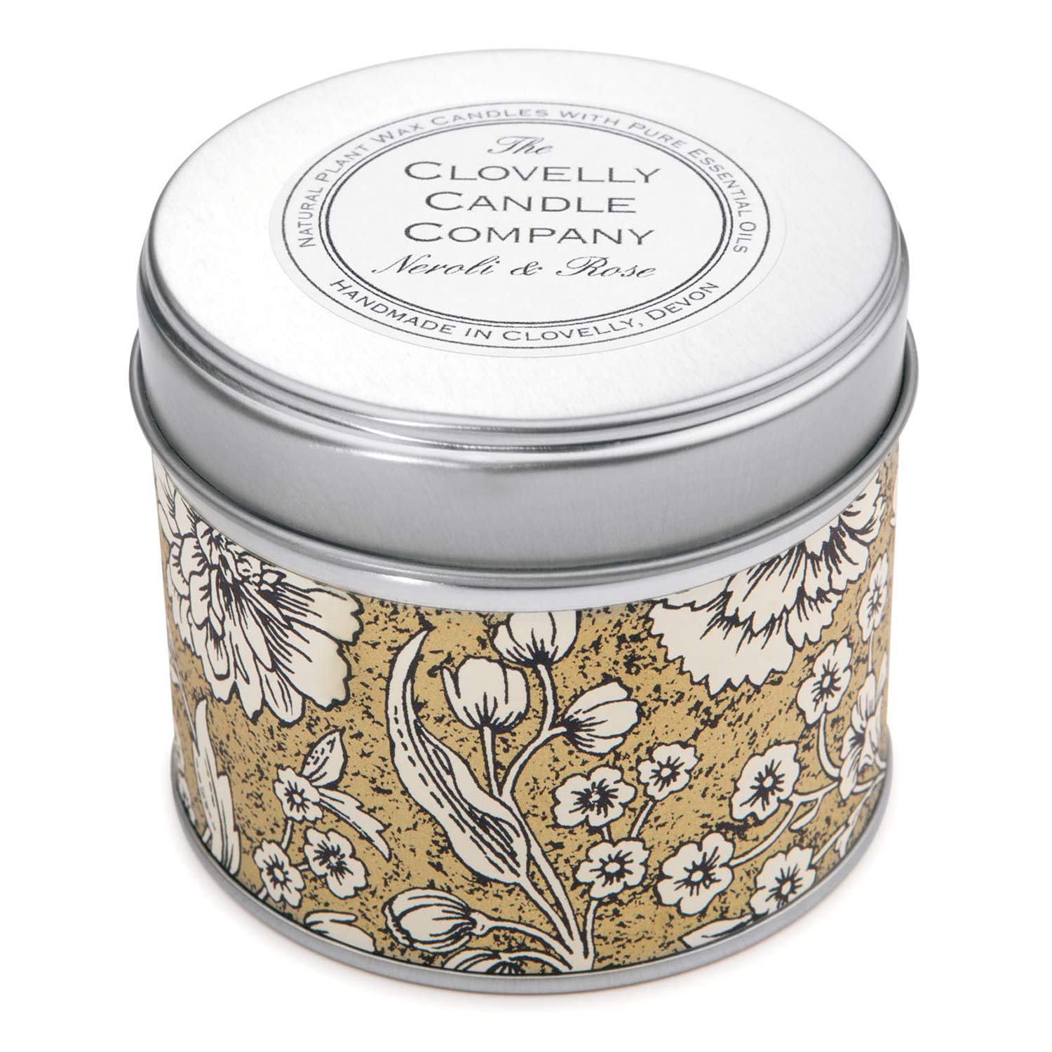 Clovelly Soap Co Handmade Natural Scented Rose Neroli Aromatherapy Soy Wax Vegan Tin Candle