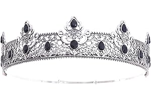 FELTENT Silver King Crown for Men Decoration for Birthday Prom Party Costume Wedding Halloween Father's Day Gift for Men Father Husband Friend