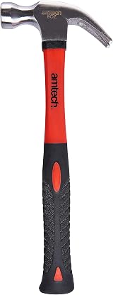 Amtech Claw Hammer 8oz Fibreglass Shaft Shock Absorbing Handle view 2