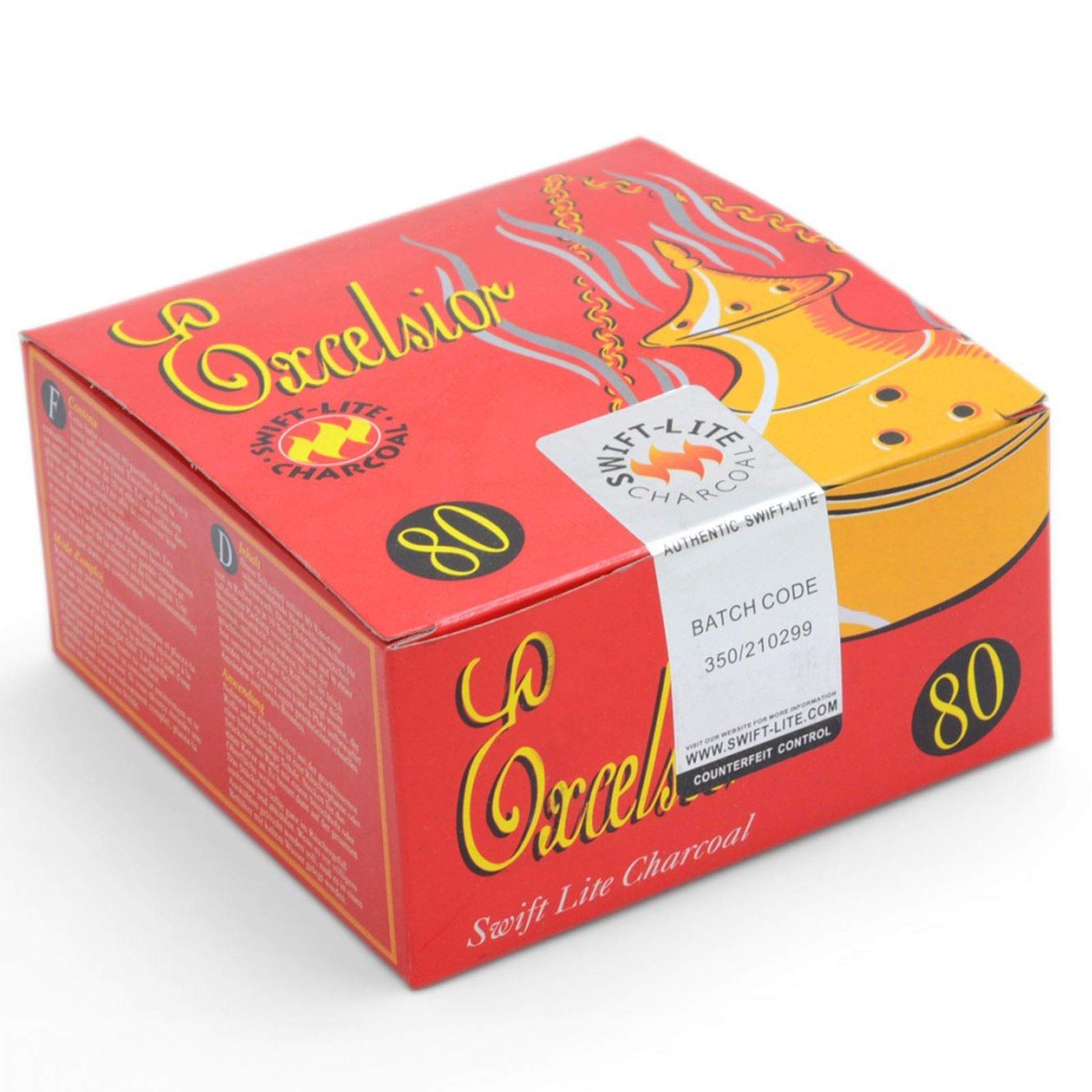 None Box Of Charcoal Discs - 8 Packs Of 10 Discs - Swiftlite