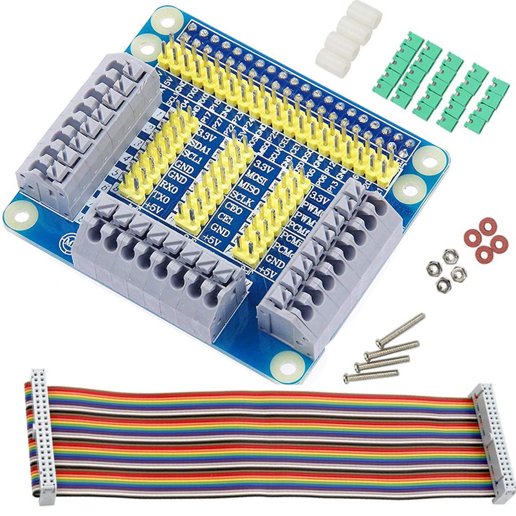 Youmile GPIO Expansion Board Raspberry Pi Shield for Raspberry PI 4B/3B GPIO Extension Board Multi-Function with Screw Accessories for Raspberry Pi 3/2 DIY Kit