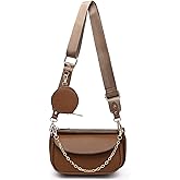 MARCO M KELLY 3pcs Crossbody Bags for Women PU Leather Shoulder Purse with Removable Strap Fashion Handbag for Daily Use