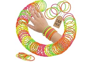 Bedwina Friendship Bracelets for Kids - (Bulk Pack of 144) Neon Adjustable Woven Rope Best Friend Bracelets for Girls and Boy