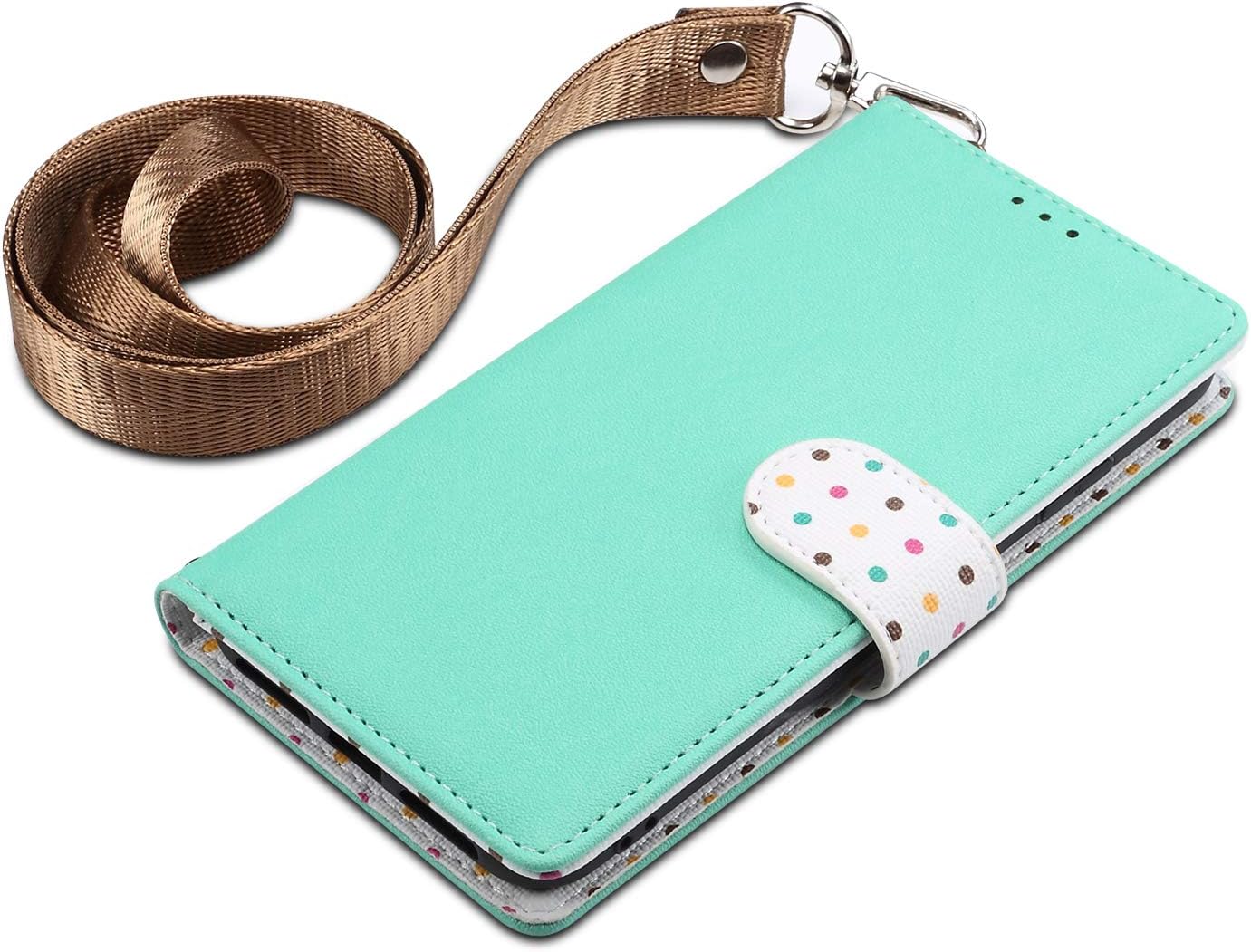 Case for iPhone 11 Pro Max, GOOYIN Elegant Exquisite Folio Wallet Premium PU Leather Cover Women Magnetic Close Flip Book Shockproof Case With [Kickstand] [Card Slots] [TPU Inner Shell], Mint Green