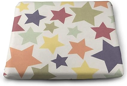Amazon Co Jp チェアパッド ざぶとん 星柄 スター 座布団 クッション おしゃれ 洗えるカバー シートクッション 椅子用 滑り止め ヨガ 座布団 厚さ3cm 座蒲クッション 柔らかい 35x38cm オフィス用 テレワーク インテリア ホーム キッチン