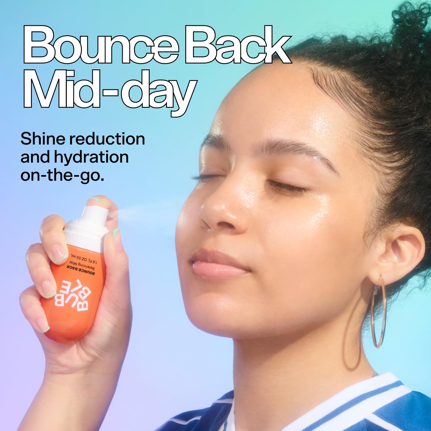 Bubble Skincare Bounce Back Hydrating Toner Spray - Balancing + Pore Minimizing Toner for Face - Made With Niacinamide + Willow Bark to Help Even and Mattify Oily Skin - On-The-Go Skin Care (55ml)