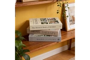 3 PCS Faux Decorative Books for Home Decor-Coffee Table Books Decor-Aesthetic Fake/Faux Books for Decoration (Homes Home Ther