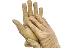 mustang eq Ladies Horse Riding Women's Gloves Beige Equestrian Real Leather & Cotton Premium Quality in Beige