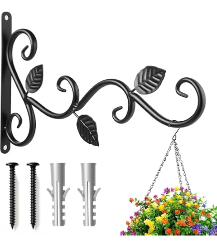 2 Pièces Cintres Plante Extérieur Oiseau Sur Perche - Crochet Mur Résistant Pour Plantes Et Mangeoires