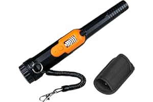 FUWAPON Fully Waterproof LCD Display Pinpointing Gold Metal Detector with LED Flashlight,360 Degree Searching Pinpointer,IP68 Underwater to 15m/50feet Treasure Hunter for Adults and Kids, Three Modes,Black