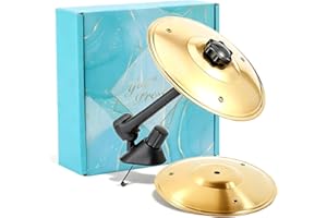 Homelavie Car Crash Cymbal Air Vent Mini Car Symbol Drum, Car Drum Cymbal for Car Cent, Musical Car Accessory for Drivers Fits All Vehicles Gifts for Music Lovers, Dummer, Husband(Gold)