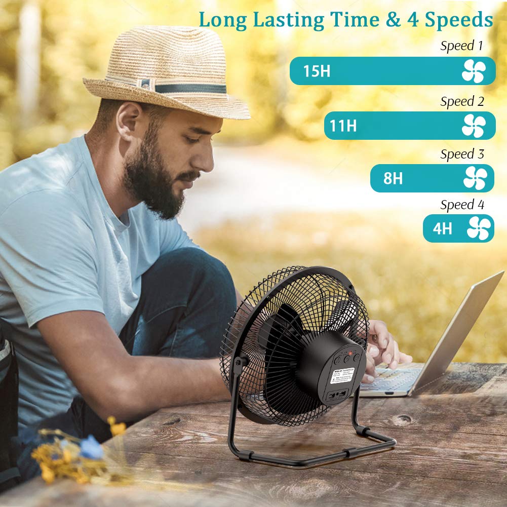 New Opolar Battery Operated Desk Fan With Timer Super Strong