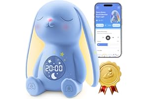 MEWAII 2025 Mom's Choice Awards | White Noise Sound Machine Baby - AI Cry Detection, Night Light, 100 Soothing Sounds, App Control, 150% Battery Life, 50% Faster Sleep, Baby Essentials