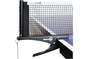 Sanung S304 Portable Table Tennis Net and Post Set Folding Spring Clamp-on with 2 Posts Kit Adjustable Ping Pong Training Mes