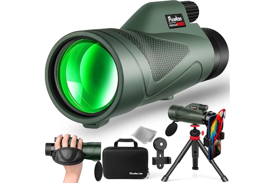 12x60 HD Monocular Telescope for Adults high Powered | Comes with Smartphone Adapter Tripod Hand Strap | Suitable for Bird Watching Sports Hiking Traveling