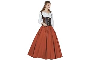 BEAUTELICATE Victorian Dress Renaissance Skirt Gypsy Long Maxi Medieval Skirt A-line Full Length