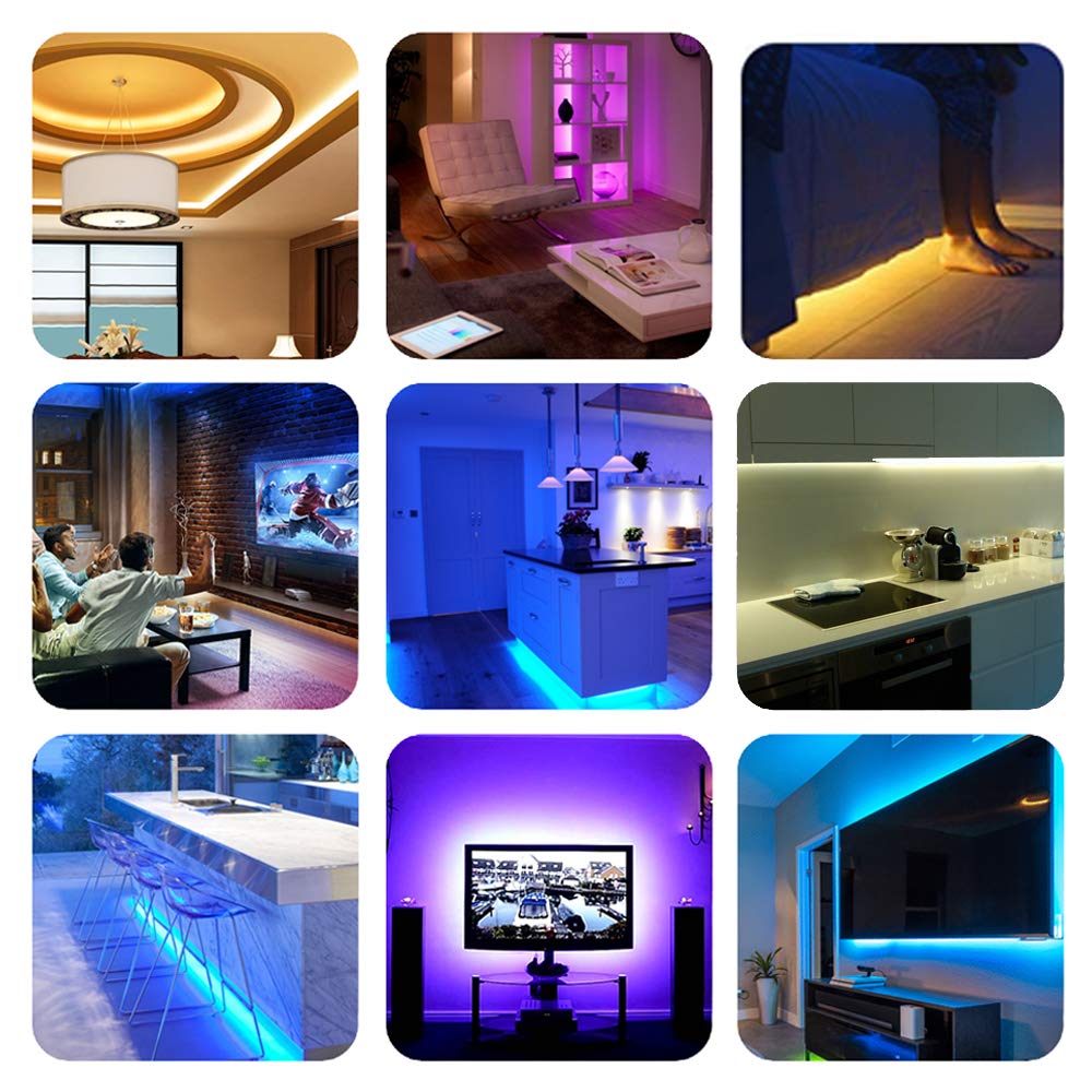 Smart Striscia led RGBWW - iLintek Wifi Strip Luci LED Strip Luce Impermeabile IP44 Illuminazione Striscia Flessibile Dimmerabile Luce Compatibile con Alexa and Google Home (2m- Striscia led)