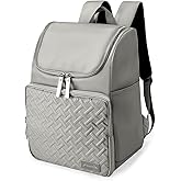 Halivita Cooler Backpack Insulated Leak Proof 33 Cans, Waterproof Hiking Backpack Cooler Soft Cooler Bag Lunch Backpack for Picnic Camping, Gray