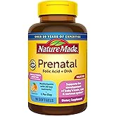Nature Made Prenatal Vitamins for Women with Folic Acid + DHA, Prenatal Vitamin and Mineral Supplement for Daily Nutritional Support, 90 Softgels, 90 Day Supply