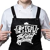 JOYPLUS Aprons Birthday Gifts for Women,Men,Brother, Husband,Standard Size Aprons and Grilling BBQ Chef Apron
