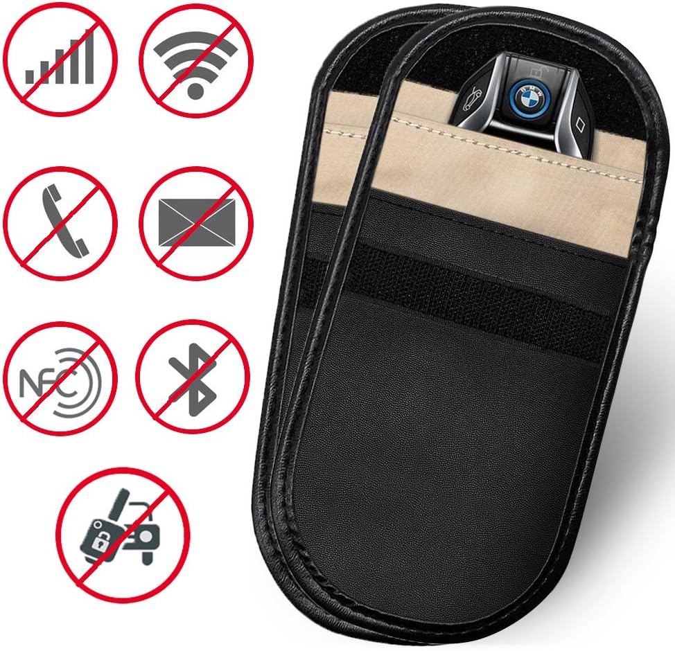 SHISHUO Car Key Signal Blocker 2 Pack WiFi/GSM/LTE/NFC