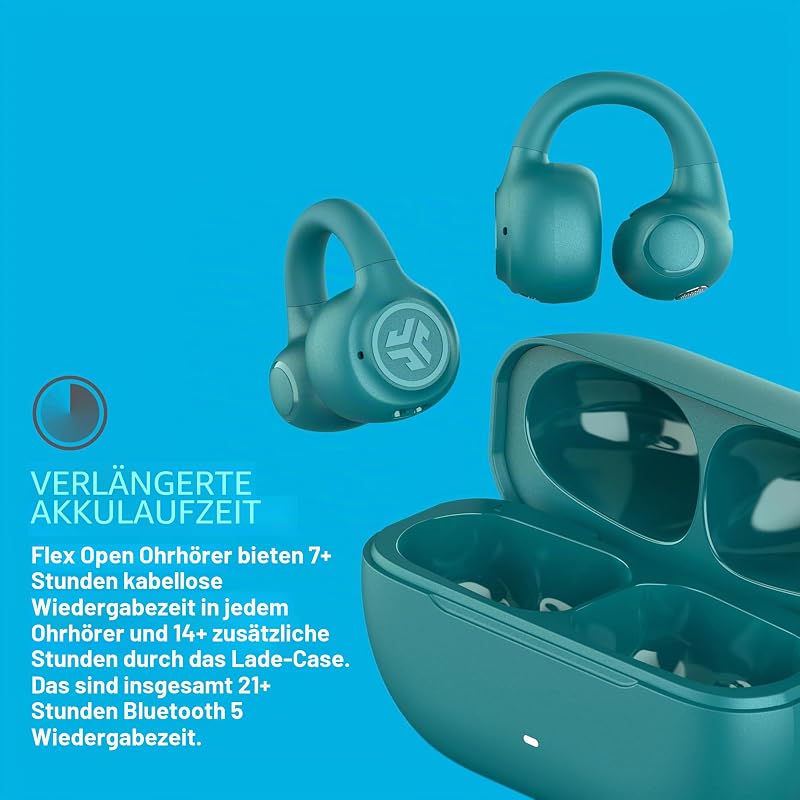 Flex Open Ear Kopfhörer - Bluetooth Headphones Multipoint, Blaugrün