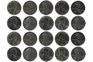 GREAT AMERICAN COIN Rare WWII World War Steel Penny Old Coin Collection (20-Coin Lot) Collectible Condition Good