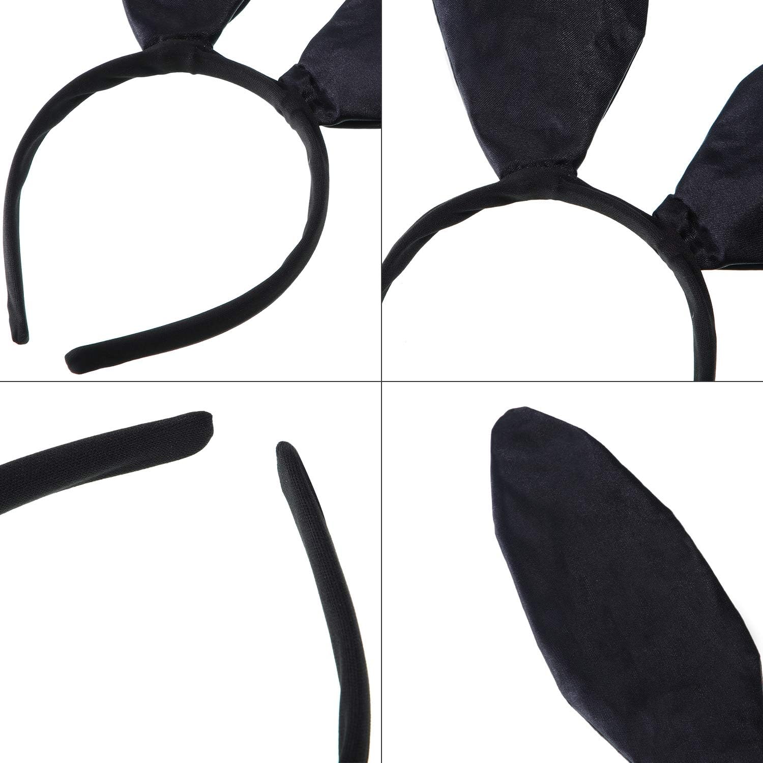 2 Pieces Bunny Ears Headband Rabbit Ear Hairband Masquerade Bunny Headband Costume Accessories for Halloween Christmas Party: Toys & Games