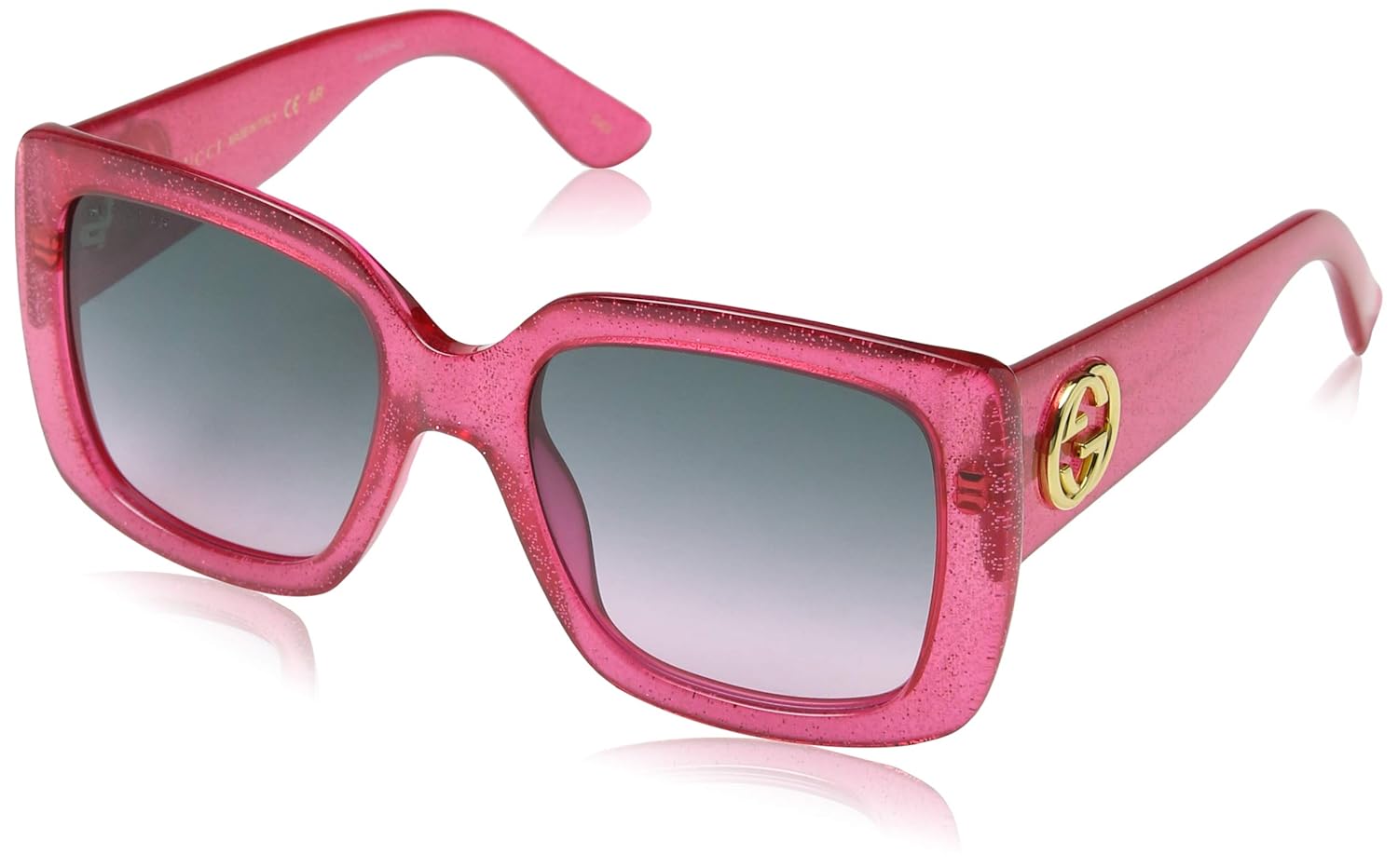 Authentic Gucci Sunglasses GG0141S01 53mm Pink / Grey Gradient Lens