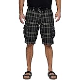 X RAY RAW X Mens Belted Cargo Shorts, Relaxed Fit Casual Knee Length Cargo Shorts for Men (Big and Tall Shorts for Men)