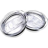 XccMe 2 Pack 20oz Skinny Tumbler Replacement Lids,Spill Proof Covers | Splash Resistant Sliding Covers with Seal Ring,for 20oz Strainght Skinny Tumbler,Straw Friendly, BPA Free,Leak-proof