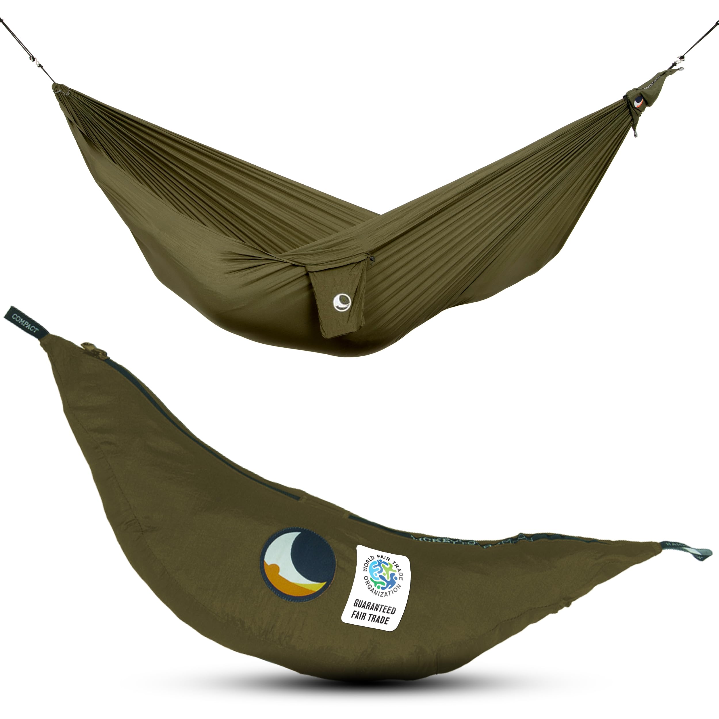 Ticket to the Moon Compact Hammock - Army Green (2021), (3.2x1.55m / 10.5x5.09’)