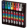 Posca Acrylic Paint Marker Set, 8 Colors with Medium Size Tips, PC5M8C, Multicolor